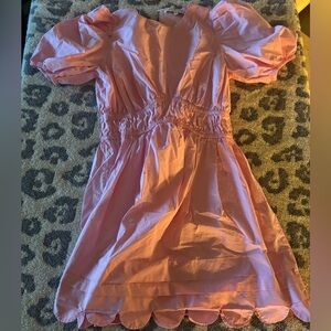 English Factory Light Pink Puff Sleeve Dress